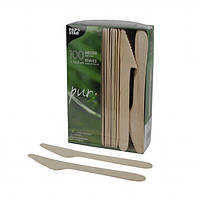 Ножі дерев'яні 165мм | PapStar (Німеччина) | 100 штук в упаковці