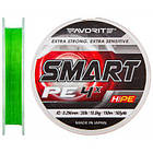 Шнур Favorite Smart PE 4x 150м салатовий #3.0/0.296 мм 15.5 кг (1693.10.30)