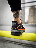Кросівки чоловічі Adidas Niteball Black Orange чорні демісезонні шкіряні стильні адідас найтбол, фото 3