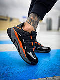 Кросівки чоловічі Adidas Niteball Black Orange чорні демісезонні шкіряні стильні адідас найтбол, фото 6