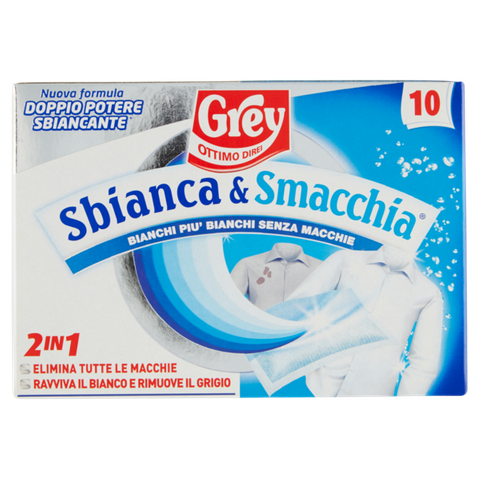 Засіб для зняття плям Super Grey з відбілюючим ефектом 10 пакетів по 30г, фото 1
