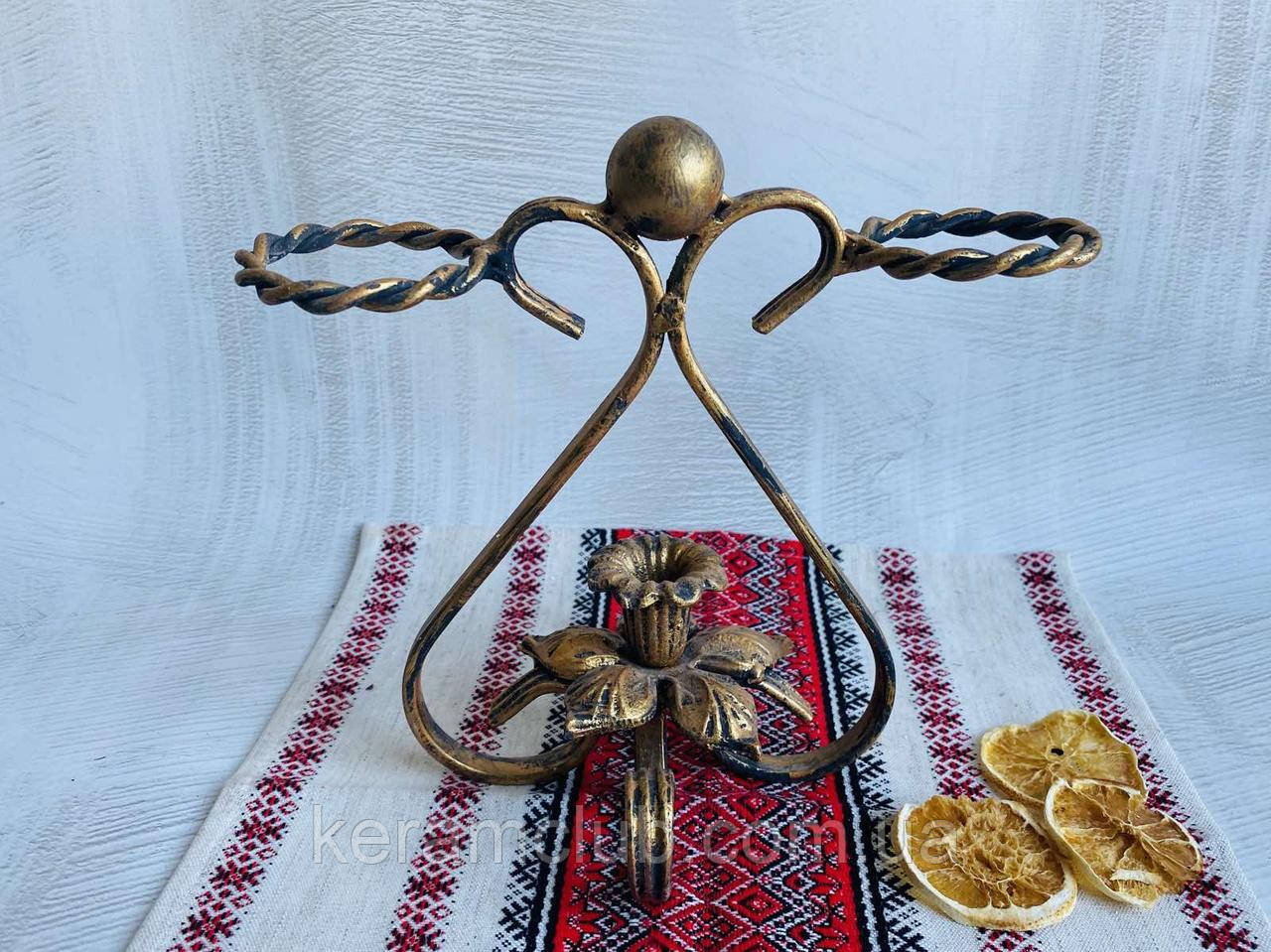 Декоративний кований свічник "Каста" ручної роботи КерамКлуб