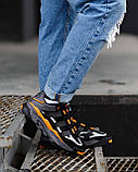 Кросівки чоловічі Adidas Niteball Black Orange чорні демісезонні шкіряні стильні адідас найтбол, фото 4