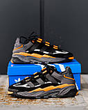 Кросівки чоловічі Adidas Niteball Black Orange чорні демісезонні шкіряні стильні адідас найтбол, фото 5