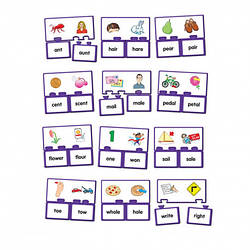 Лексичні пазли "Омофони" (англійська мова, 36 ел, 12 пар) Lakeshore