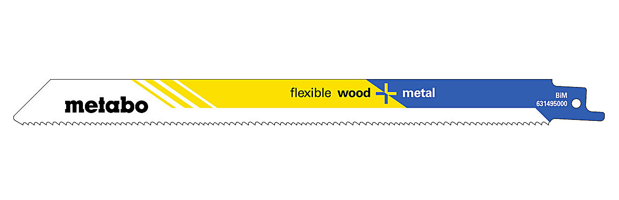 Пильні полотна Metabo для шабельних пилок, Flexible Wood + Metal, 225 x 0.9 мм, 5 шт. (631495000)