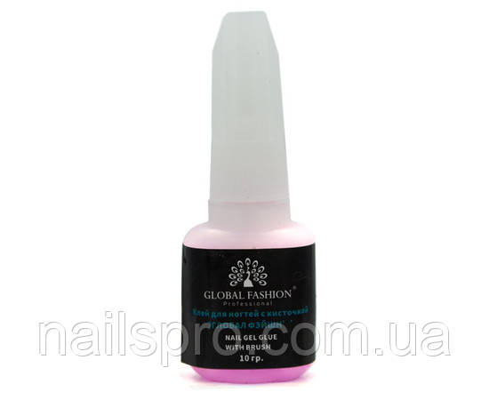 Клей для накладних нігтів з пензликом Global Fashion 10 г - Клей для типс