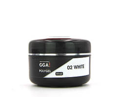Полігель для нарощування нігтів GGA Professional Polygel 30 мл №02 White