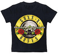 Детская футболка Guns'n'Roses (logo) черная, Размер 2-3 года