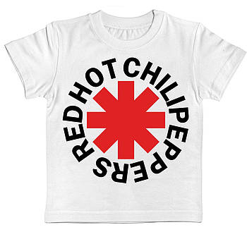 Дитяча футболка Red Hot Chili Peppers (logo) біла, Розмір 4-5 років