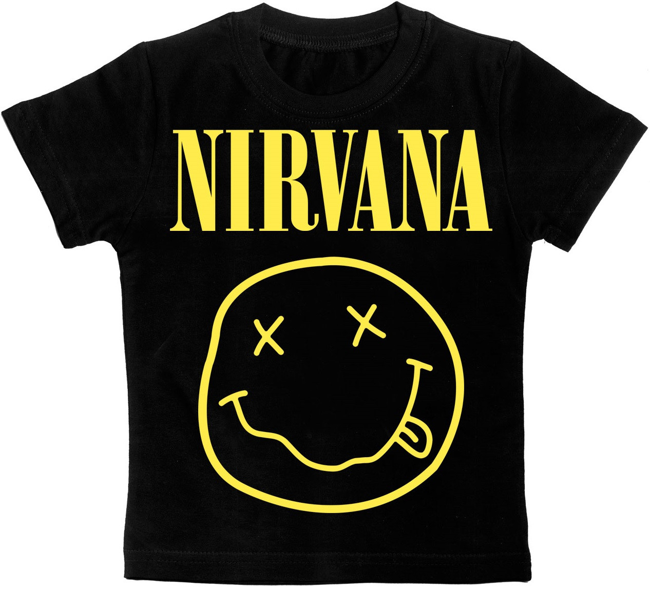 Дитяча футболка Nirvana (smile) чорна, Розмір 4-5 років
