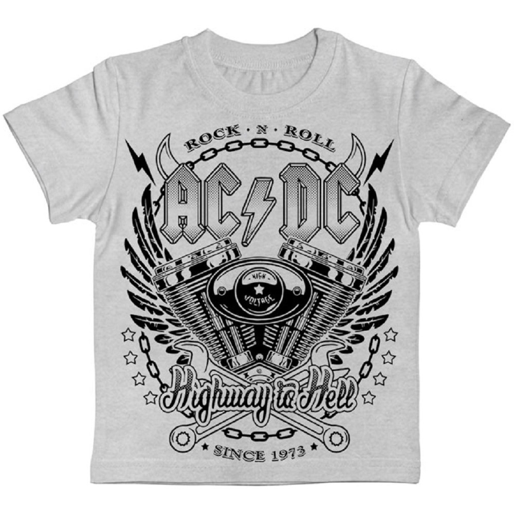 Дитяча футболка AC/DC (since 1973) меланж, Розмір 6-7 років