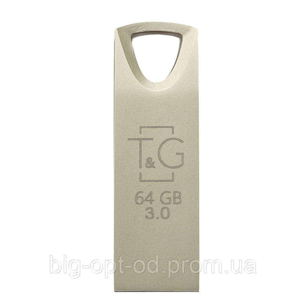 Накопичувач USB 3.0 64GB T&G металева серія 117 срібло