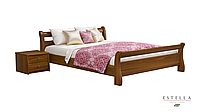 Двухспальная кровать Диана Estella 140х190 см деревянная орех светлый
