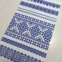 Вафельні рушники для кухні із синім українським орнаментом, 45х70 см