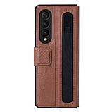 Захисний чохол Nillkin для Samsung Galaxy Fold 3 (Aoge Leather Case) Brown Коричневий, фото 3
