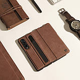 Захисний чохол Nillkin для Samsung Galaxy Fold 3 (Aoge Leather Case) Brown Коричневий, фото 6