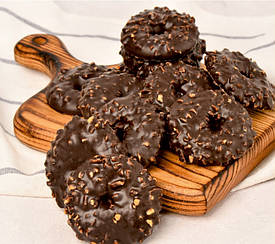 Печиво пісочне Мінікружечки чоко з подрібненим смаженим арахісом в глазурі 2кг ТМ Really ENJOY