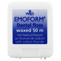 Зубная нить Dr. Wild Emoform вощенная c фторидом натрия 50 м (7611841138406)