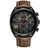 Мужские часы Curren 8324 Black-Brown