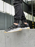 Кросівки чоловічі Adidas Niteball Black White Gum чорні демісезонні шкіряні стильні адідас найтбол, фото 5
