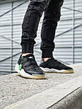 Кросівки чоловічі Adidas Niteball Black White Gum чорні демісезонні шкіряні стильні адідас найтбол, фото 7