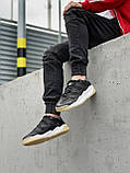 Кросівки чоловічі Adidas Niteball Black White Gum чорні демісезонні шкіряні стильні адідас найтбол, фото 9