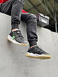 Кросівки чоловічі Adidas Niteball Black White Gum чорні демісезонні шкіряні стильні адідас найтбол, фото 6