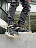 Кросівки чоловічі Adidas Niteball Black White Gum чорні демісезонні шкіряні стильні адідас найтбол, фото 8