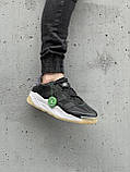 Кросівки чоловічі Adidas Niteball Black White Gum чорні демісезонні шкіряні стильні адідас найтбол, фото 11