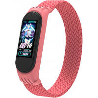 Ремешок для фитнес браслета Armorstandart Braided Solo Loop для Xiaomi Mi Band 4/5/6 Pink size L (ARM58761)