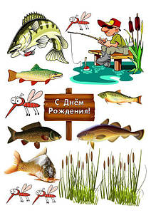 Вафельна картинка "Полювання та риболовля" - 8