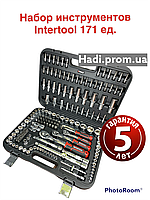 Набор инструментов 171 ед, Intertool Storm авто инструмент, набор головок