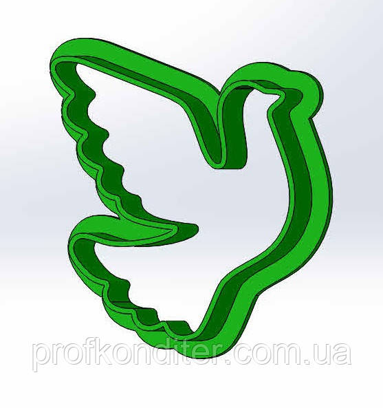 Пластикова вирубка "Голуб великодній міні №2", 3,5 см, фото 1