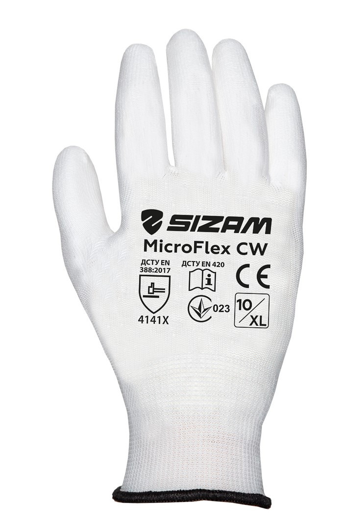 Sizam рукавички з поліуретановим покриттям, розмір 09, Microflex CW 340031