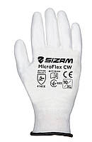 Перчатки с полиуретановым покрытием Sizam Microflex CW р.08