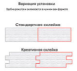Настінна 3D панель самоклейка під цеглу Білий / Белый кирпич 700х770х7мм (001-7), фото 9