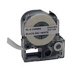 Стрічка для принтера етикеток UKRMARK RL-E-C4WBN-BK/WT, аналог LC4WBN. 12 мм х 8 м (CELC4WBN)