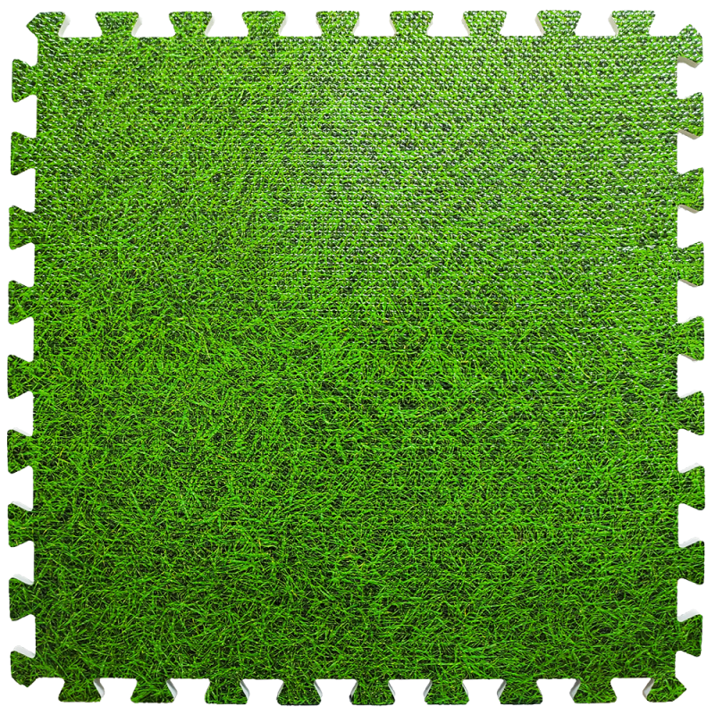 М'яка підлога-пазл Зеллена трава / Модульне підлогове покриття 600x600x10мм