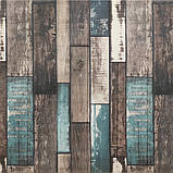 Вологостійка 3D панель самоклейка Синє дерево 700х700х5мм (088), фото 2