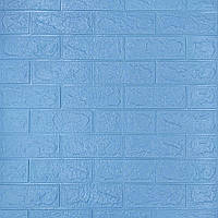 Самоклейна декоративна 3D панель під блакитну цеглу 700x770x3 мм (005-3)