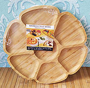 Мінажниця бамбукова 30 см  ⁇  Мінажниця  ⁇  Посуд для сирів ⁇  Посуд із дерева