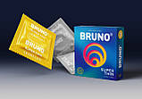 Презервативи якісні чоловічі тонкі із силіконовим мастилом Bruno Super Thin 1 пачка 3 шт., фото 4