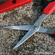 Побутові ножиці ARS / АРС 330HN-R, червоно-чорне руків'я (Японія), фото 4