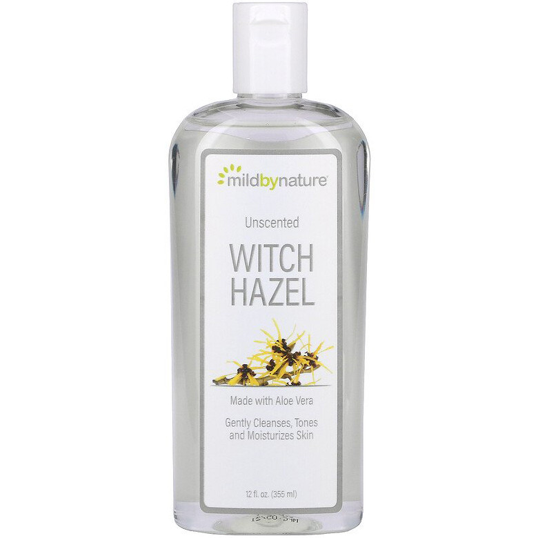 Тонік з гамамелісом Mild By Nature "Witch Hazel Unscented Alcohol-Free" без спирту та запаху (355 мл)