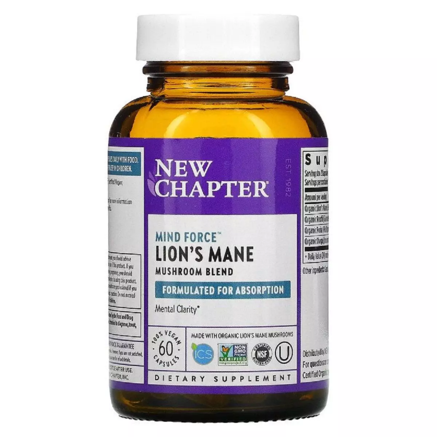 Грибна суміш для Поліпшення Пам'яті, LifeShield, New Chapter, 60 капсул