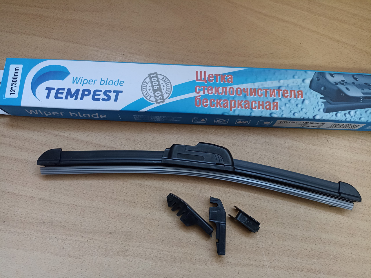 Щітка склоочисника каркасна 12/300мм (з адаптерами) Tempest