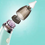 Вакуумний дитячий аспіратор для носа XN-8031 Зелений, фото 2