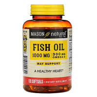 Жирные кислоты Mason Natural Рыбий жир с Омега-3, Omega-3 Fish Oil, 120 гелевых капсул (MAV-12232)