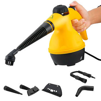 Ручний пароочисник на 350 мл, 1000Вт + 8 насадок, Steam Cleaner DF-A001 / Відпарювач з функцією пароочисника
